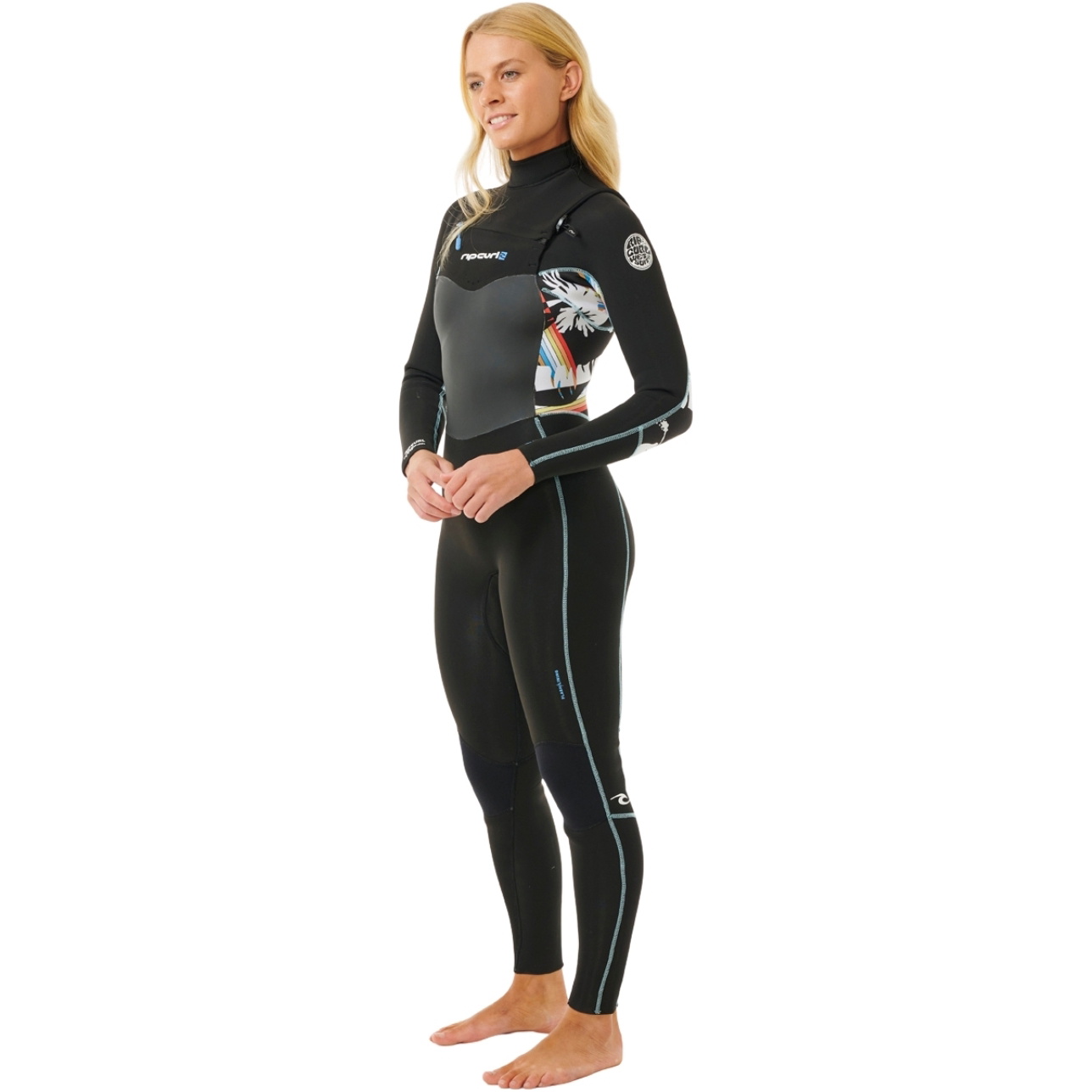Rip Curl Da Donna Dawn Patrol 5/3mm Chest Zip Muta 15PWFS - Black / Multi